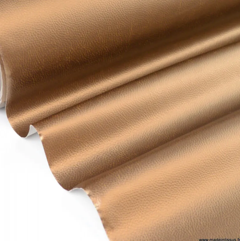 Tissu Simili cuir ameublement rigide Bronze