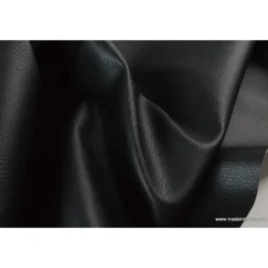 Tissu Simili cuir ameublement rigide noir
