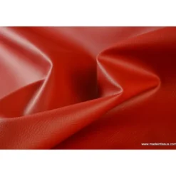 Tissu Simili cuir ameublement rigide rouge