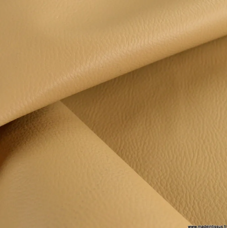 Tissu simili cuir Beige