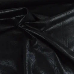 Tissu simili cuir extensible aspect peu de serpent noir