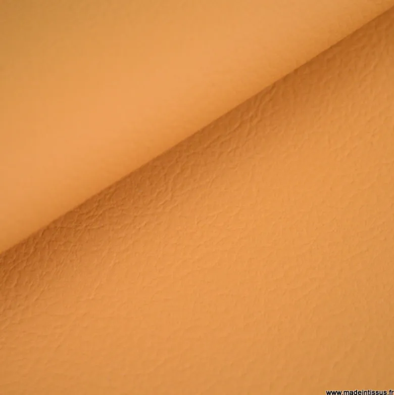 Tissu simili cuir non feu, assise et ameublement, ocre