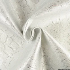 Tissu Simili cuir peau de serpent Argent