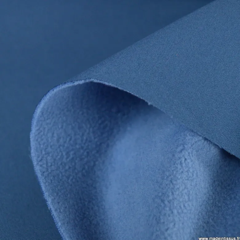 Tissu Softshell bleu denim