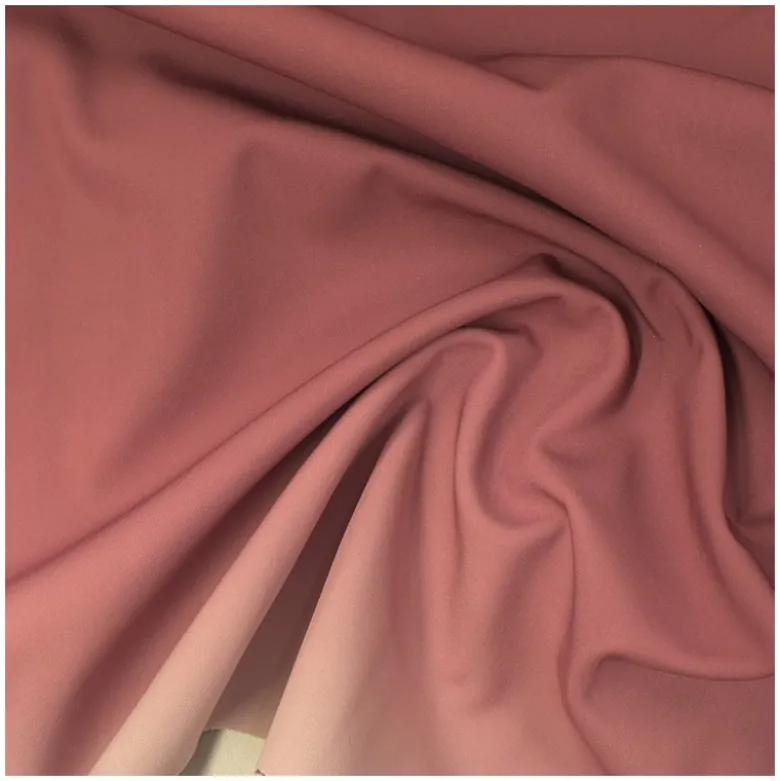Tissu softshell déperlant envers polaire dégradé de rose