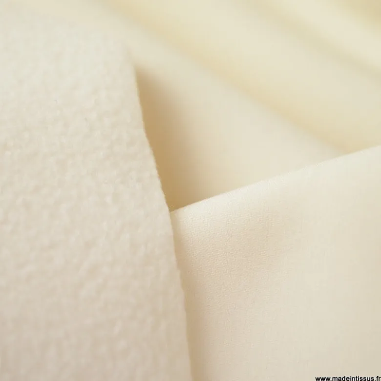 Tissu Softshell Ecru
