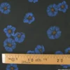 Tissu Softshell Poppy motifs fleurs bleues fond noir - oeko tex