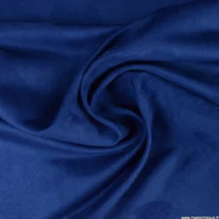 Tissu suédine ameublement habillement bleu
