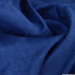 Tissu suédine ameublement habillement bleu