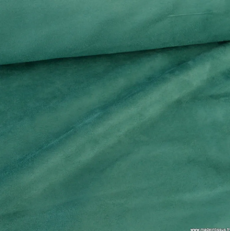 Tissu suédine ameublement vert émeraude