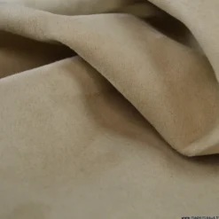 Tissu suédine beige clair pour siège automobile et ameublement