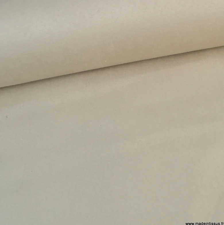 Tissu suédine beige clair pour siège automobile et ameublement