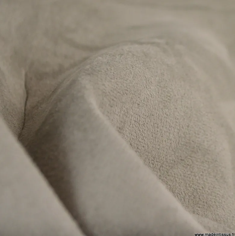 Tissu suedine pour ciel de toit et sellerie gris clair