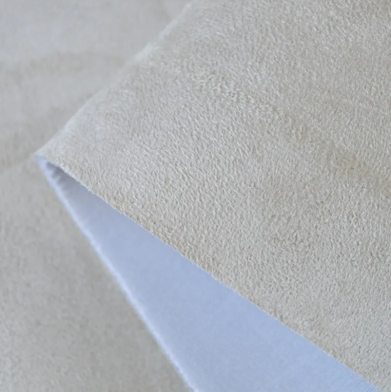 Tissu suedine pour ciel de toit et sellerie beige clair