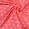 Tissu Sweat French terry Sweat motif fleurs fond rose - OEKO TEX