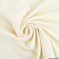 Tissu sweat French terry uni écru - OEKO TEX