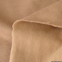 Tissu sweat molleton américain Camel - Largeur 190 cm