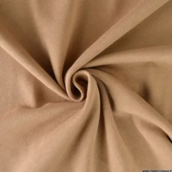 Tissu sweat molleton américain Camel - Largeur 190 cm