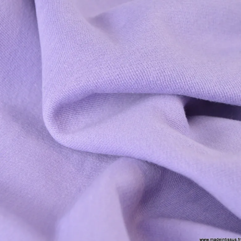 Tissu sweat molleton américain Parme - Largeur 190 cm