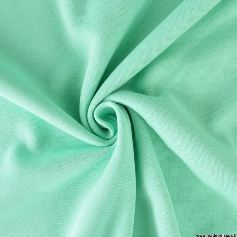 Tissu sweat molleton américain Menthe - Largeur 190 cm