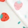 Tissu Sweat molleton motif Fraises fond blanc - Poppy