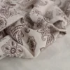 Tissu Sweat Poppy - Motif Paisley marron fond écru