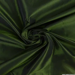 Tissu Taffetas changeant acétate noir anis