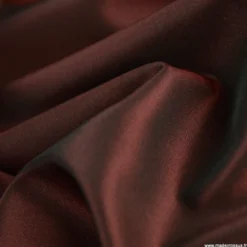 Tissu Taffetas changeant grande largeur polyester noir rouille