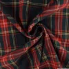 Tissu Tartan écossais bleu marine et rouge