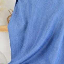 Tissu Tencel - sergé Fin bleu jean