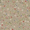 Tissu toile aspect lin Floral animal garden motif fleurs et animaux fond lin - OEKO TEX