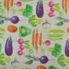 Tissu toile aspect lin Jardinière – Motif légumes