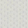 Tissu toile aspect lin motifs éventails Lurex Argent fond naturel