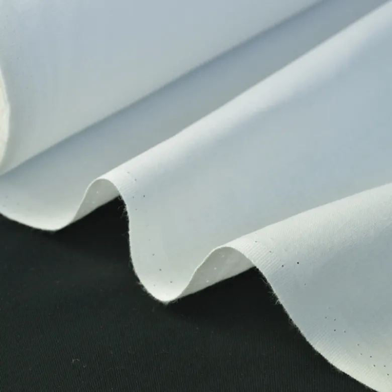 Tissu toile coton non feu blanche grande largeur