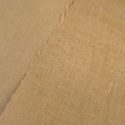 Tissu Toile de Jute Naturel contrecollée d'un film plastique