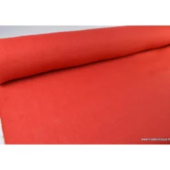 Tissu Toile de Jute Rouge