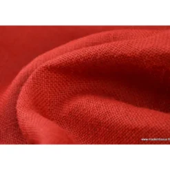 Tissu Toile de Jute Rouge