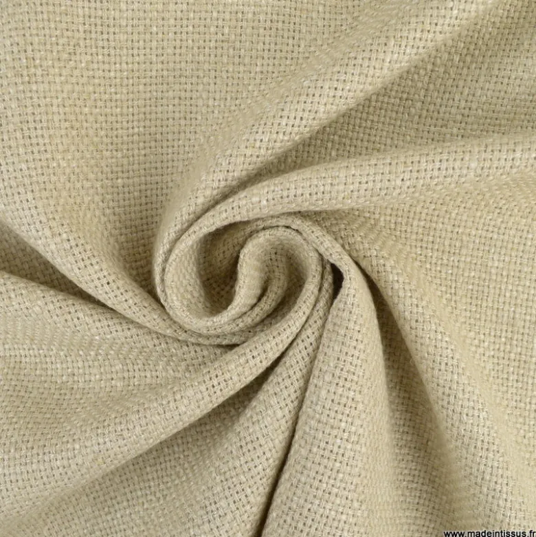 Tissu toile de lin Charlotte coloris écru