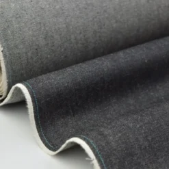Tissu toile denim lourde jean noir