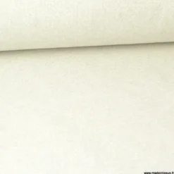Tissu toile Polycoton Cubex Ecru lurex Argent