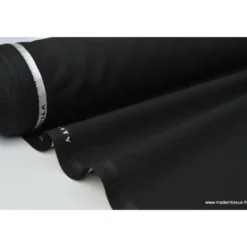 Tissu Toile polyester viscose noir