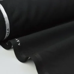 Tissu Toile polyester viscose noir