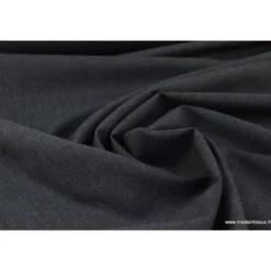 Tissu Toile polyester viscose pantalon gris chiné