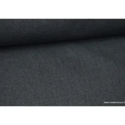 Tissu Toile polyester viscose pantalon gris chiné
