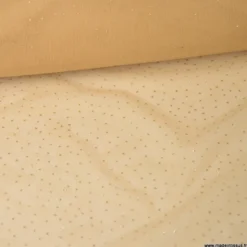Tissu Tulle élastique pailleté Nude