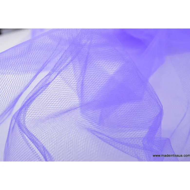 Tissu Tulle souple robe de mariée Violet en 3.00m de large .
