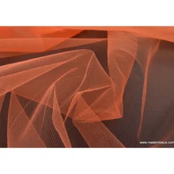 Tissu Tulle souple robe de mariée orange en 3.00m de large
