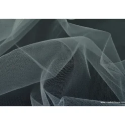 Tissu Tulle souple robe de mariée gris perle en 3.00m de large .