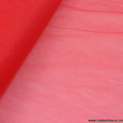 Tissu Tulle souple robe de mariée rouge en 3.00m de large .