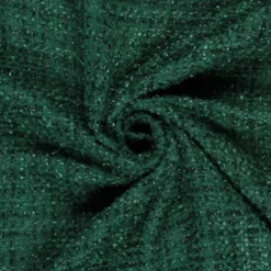Tissu tweed effet lurex vert sapin - Imani